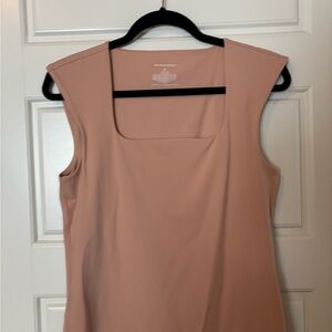 WHBM Forme Blush Square Neck Tank Top Camisole